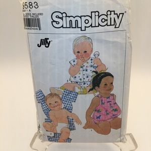 Vintage SIMPLICITY Pattern #9583 - Toddlers’ Lined Onsie